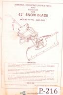 Peeco 42" Snowblade, 5661-0100, Assembly - Operations & Parts Manual